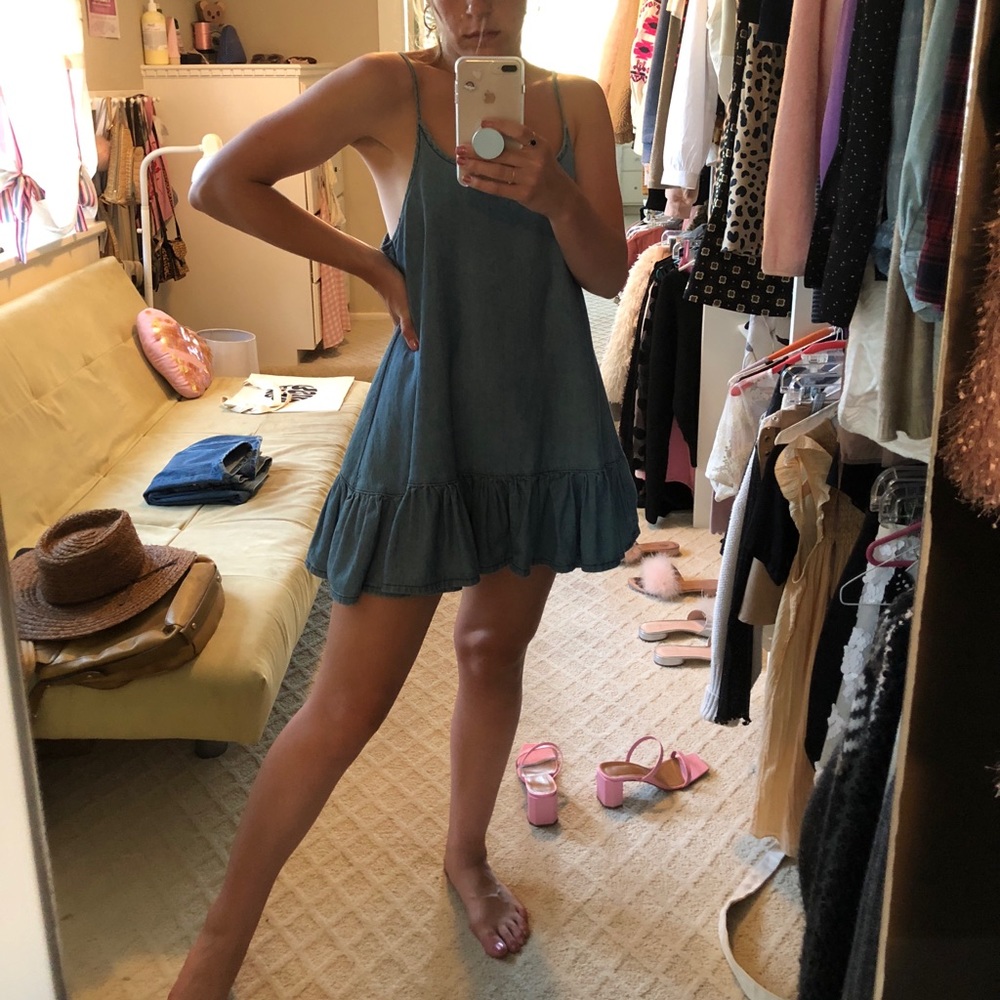 One Teaspoon Baby Doll Denim Tank Dress - Picture 4 of 8